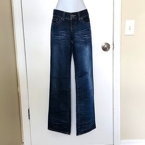 Guess Jeans Straight Leg Low Rise Dark Blue Size 28